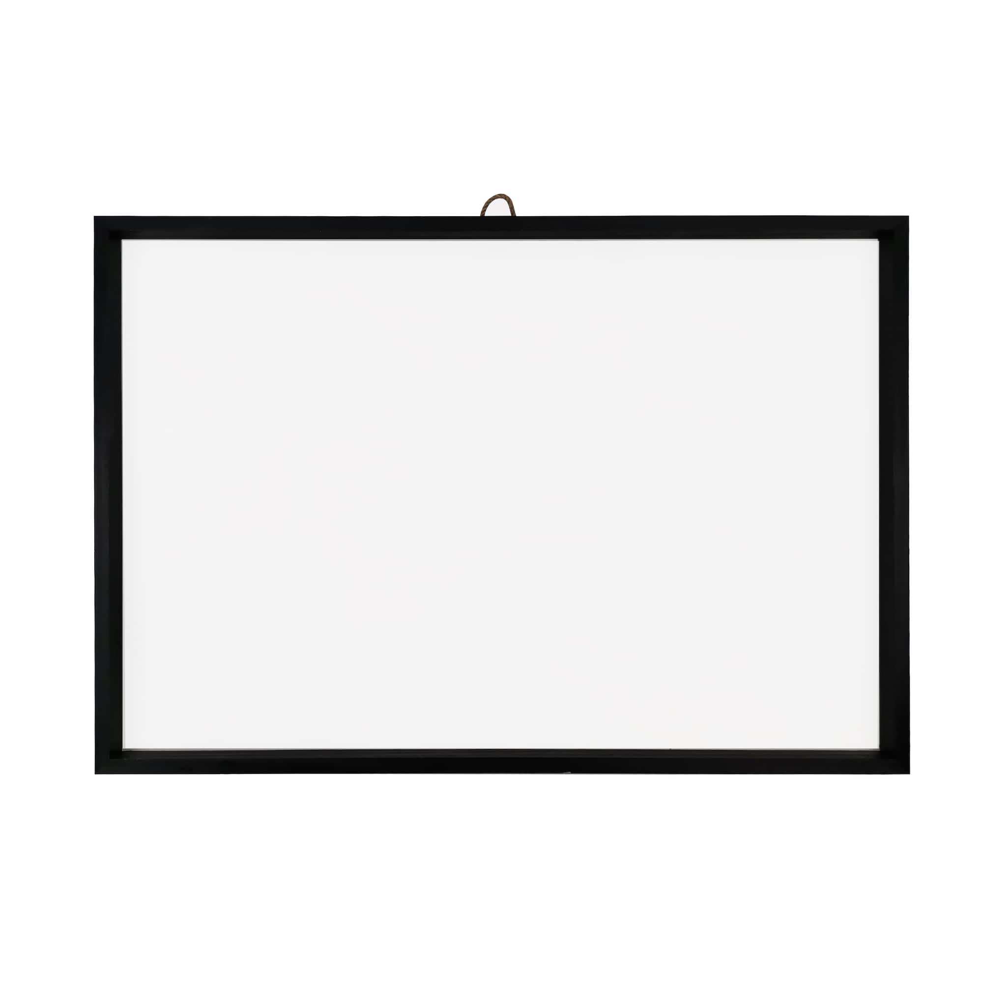 17" x 25" White Plaque with Black Wood Frame by Make Market®